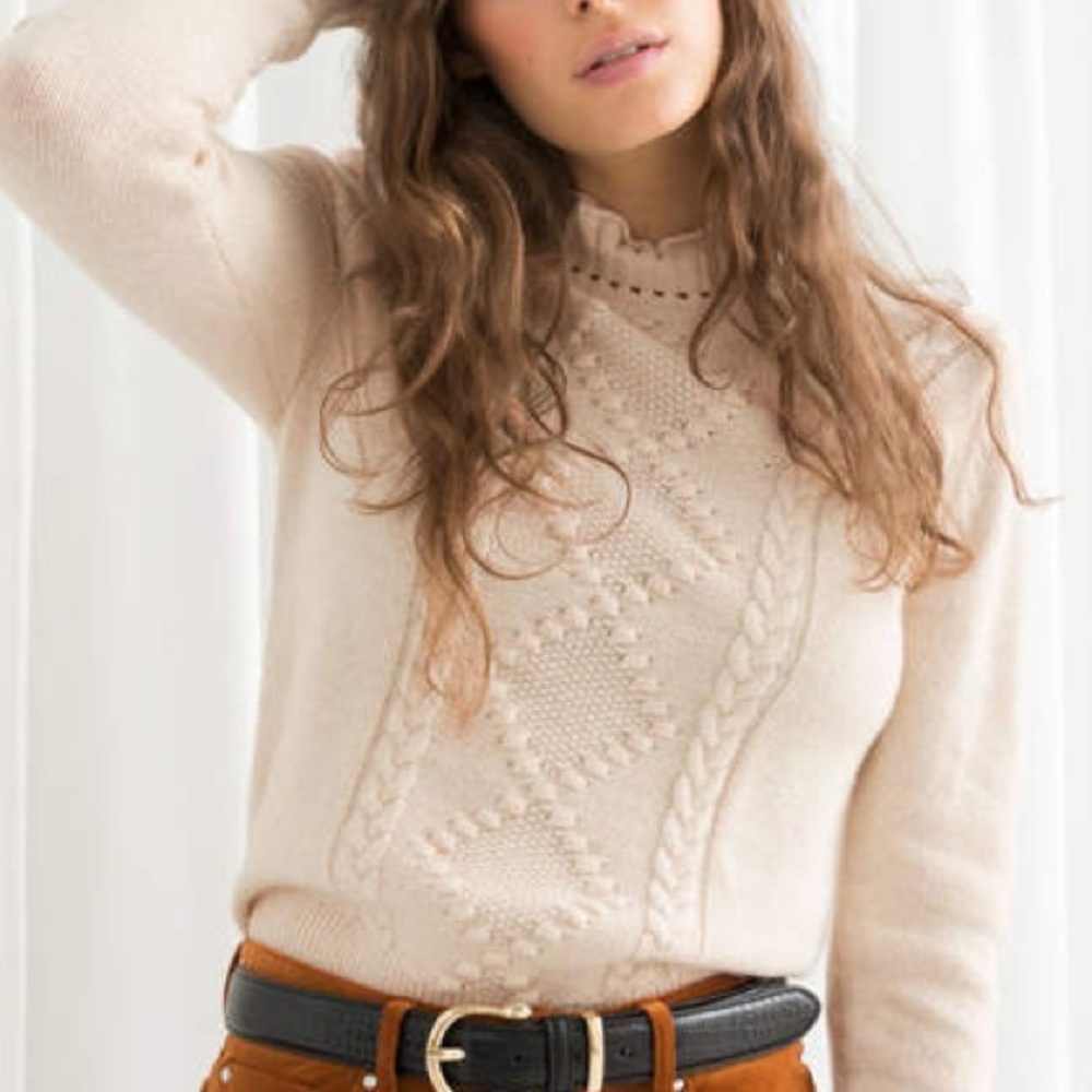 & other stories Bobble knit sweater
